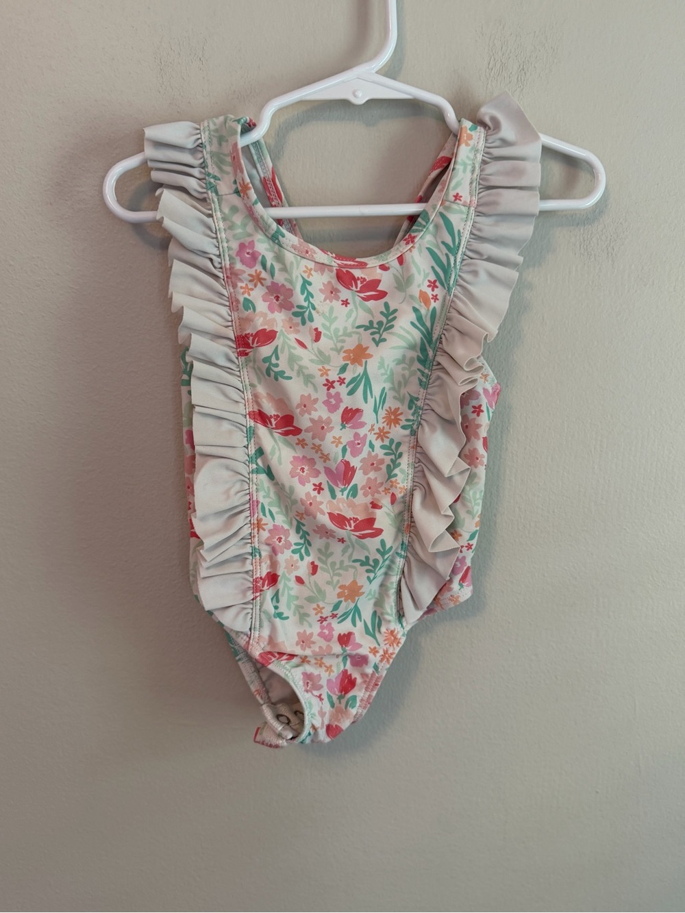 Little English Floral Ruffled One-Piece Swimsuit